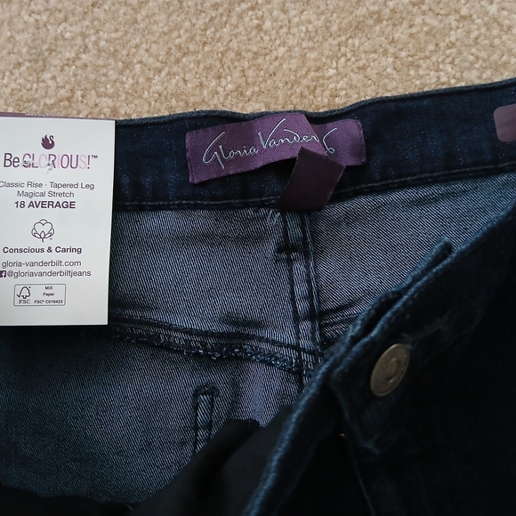 Gloria Vanderbilt Women's Straight Leg Jeans - Dark Blue - Picture 2 of 5